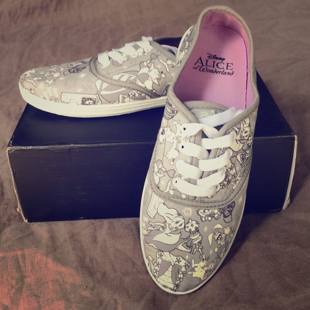 Never worn Alice in Wonderland sneakers shoes